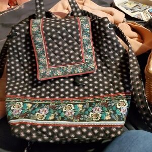 Quilted backpack style medium purse